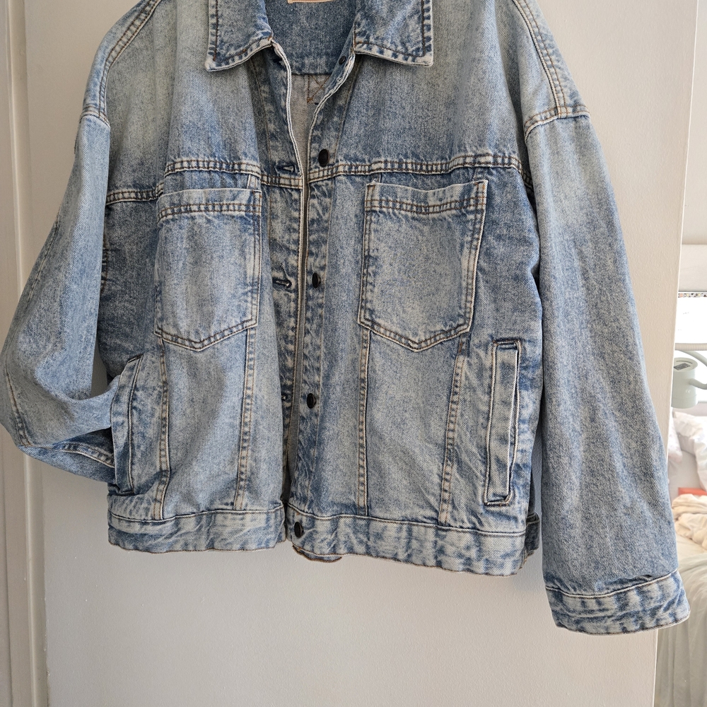 Free People Denim Swing Jacket
